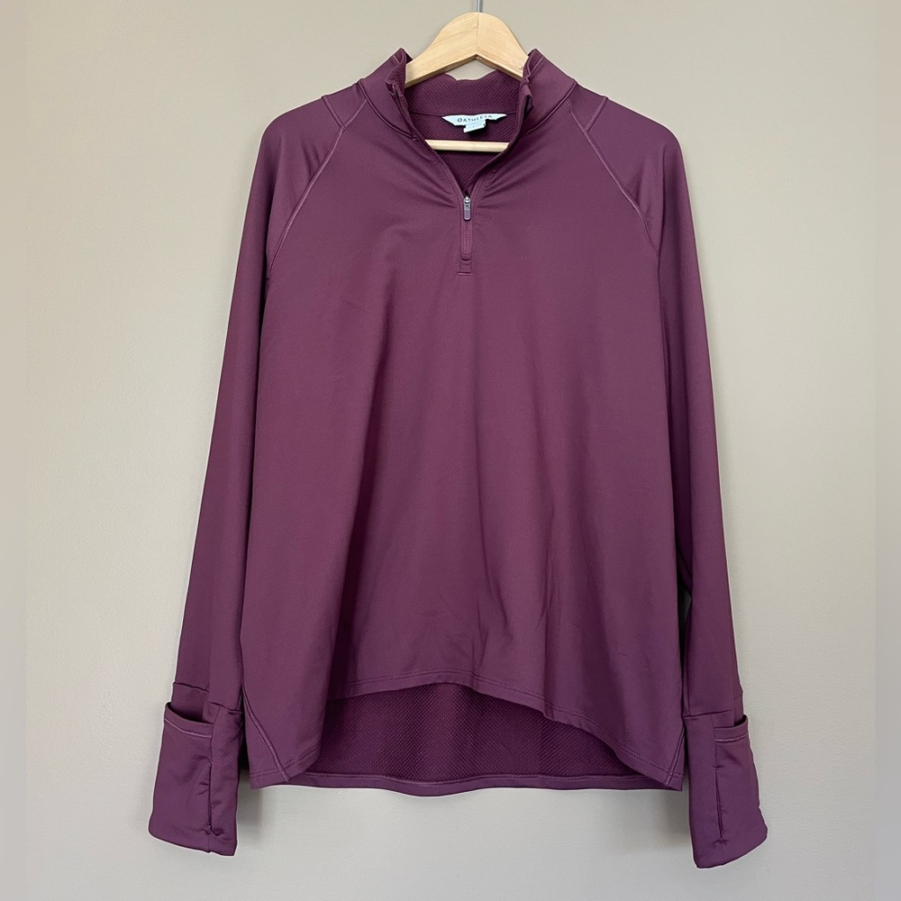 Athleta Plum Half-Zip Sweatshirt
